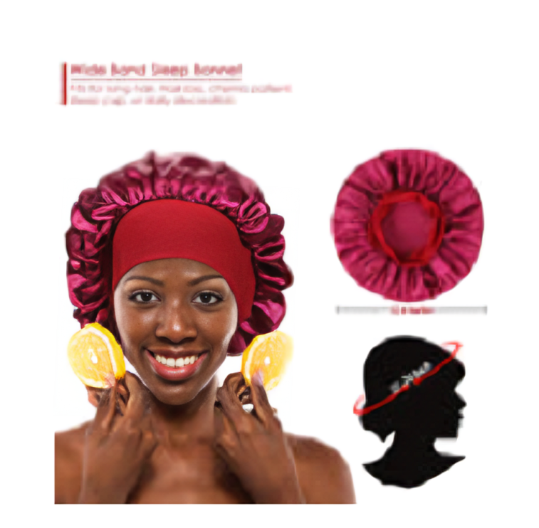 3 Pieces Wide Band Satin Cap Sleep Bonnet