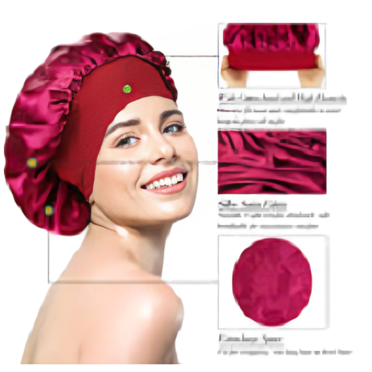 3 Pieces Wide Band Satin Cap Sleep Bonnet