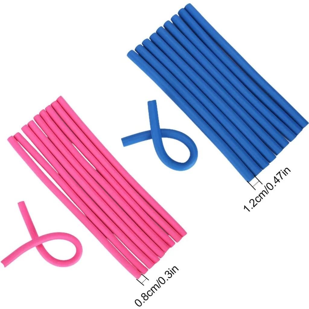 Foam Hair Rollers, 20Pcs flexible Hair Curler Hair Rollers Bendy Foam Curler Roller Flexi Rods Heatless Curlers Flexible Rollers Hair Rods Heatless Curlers for Long Short Hair Sleeping Random Color