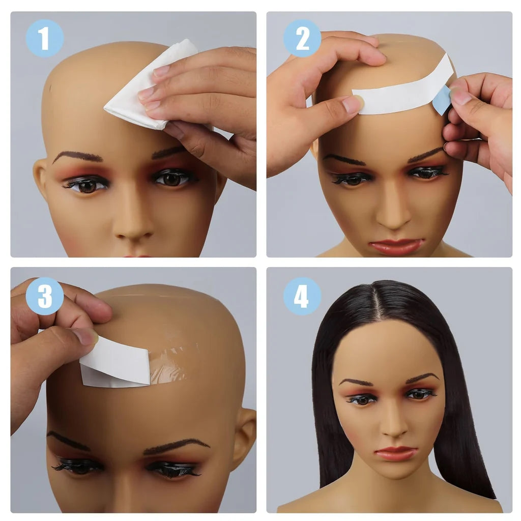 GoltMelt 36pcs Wig Tapes for Lace Wigs, Invisible Waterproof Double-Sided Tape for Lace Front Wigs, Toupee Tape Strips, Wig Lace Tape for Securing Wigs - White