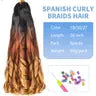 Alaleibaby 26 inch French Curly Braiding Hair 8 Pack Loose Wavy Spiral Curl Braids Crochet Hair Deep Wave Synthetic Extensions Pre Stretched Bouncy Braiding Hair