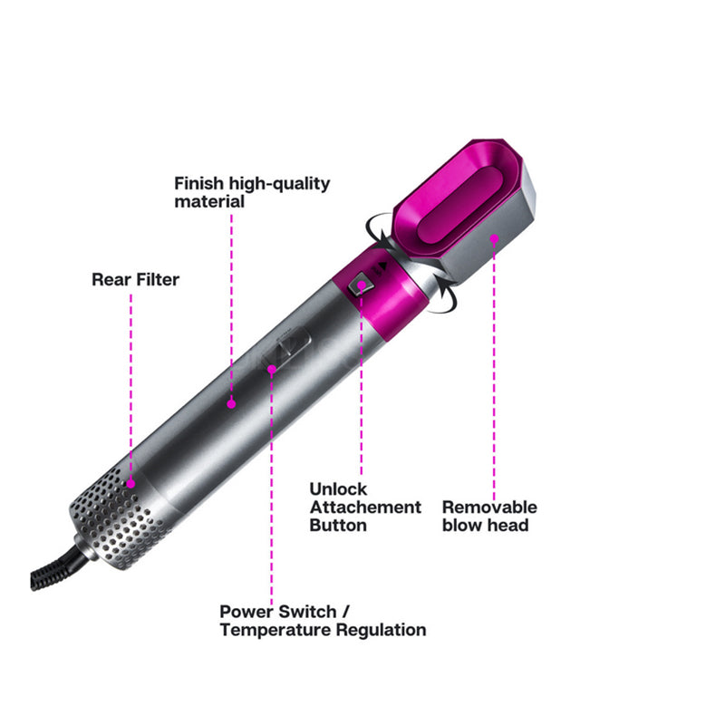 5 in 1 Electric Hair Dryer Detachable Styler Hot Air Brush