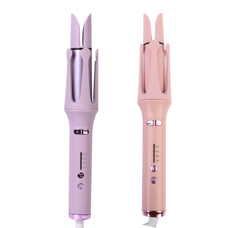 32mm Automatic Hair Curlers Curling Tongs 360 Degree Rotating Curling Wand - Purple
