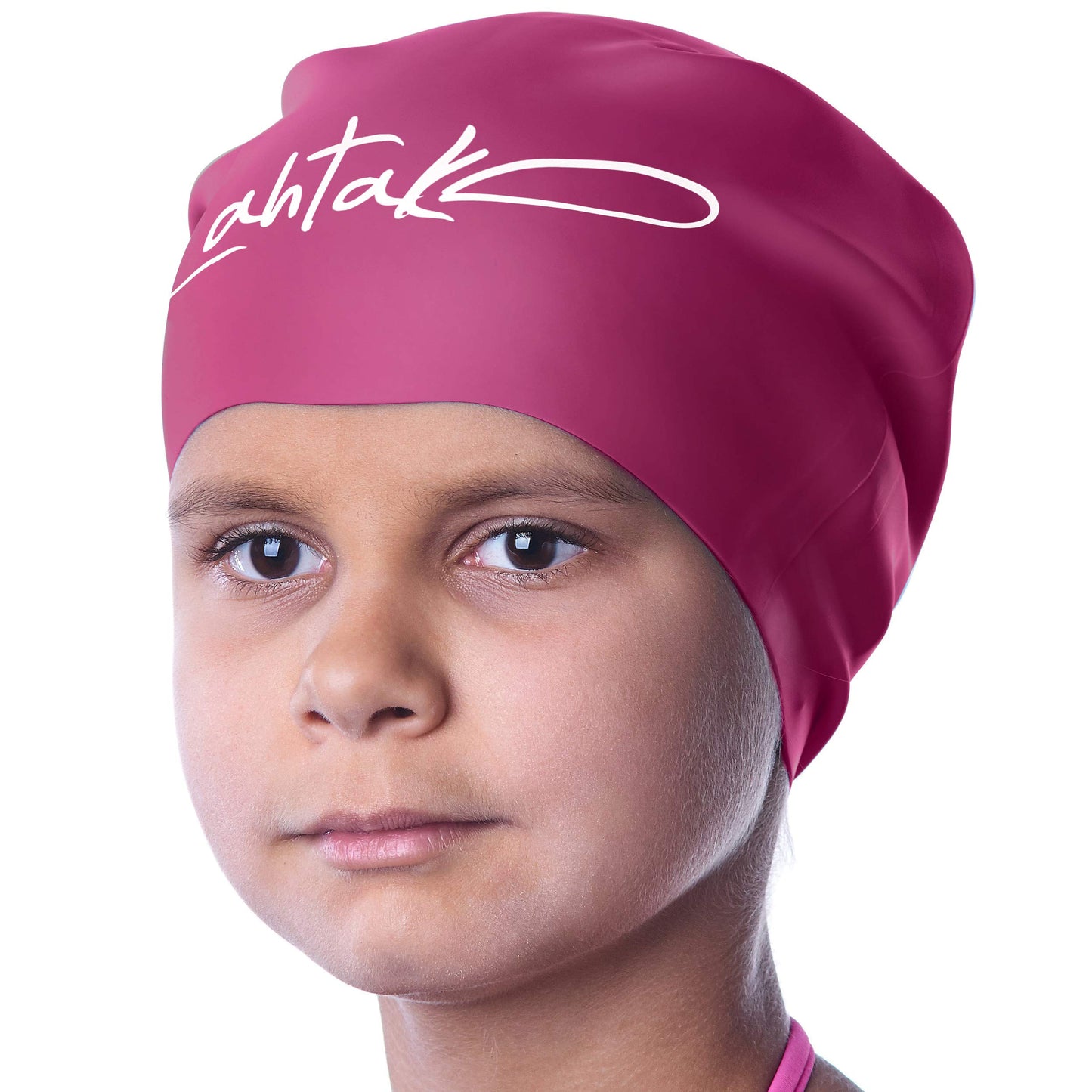 Swim Caps Kids Long Hair - Swimming Cap for Girls Boys Kids Teens with Long Curly Hair Braids Dreadlocks - 100% Silicone Hypoallergenic Waterproof Swim Hat