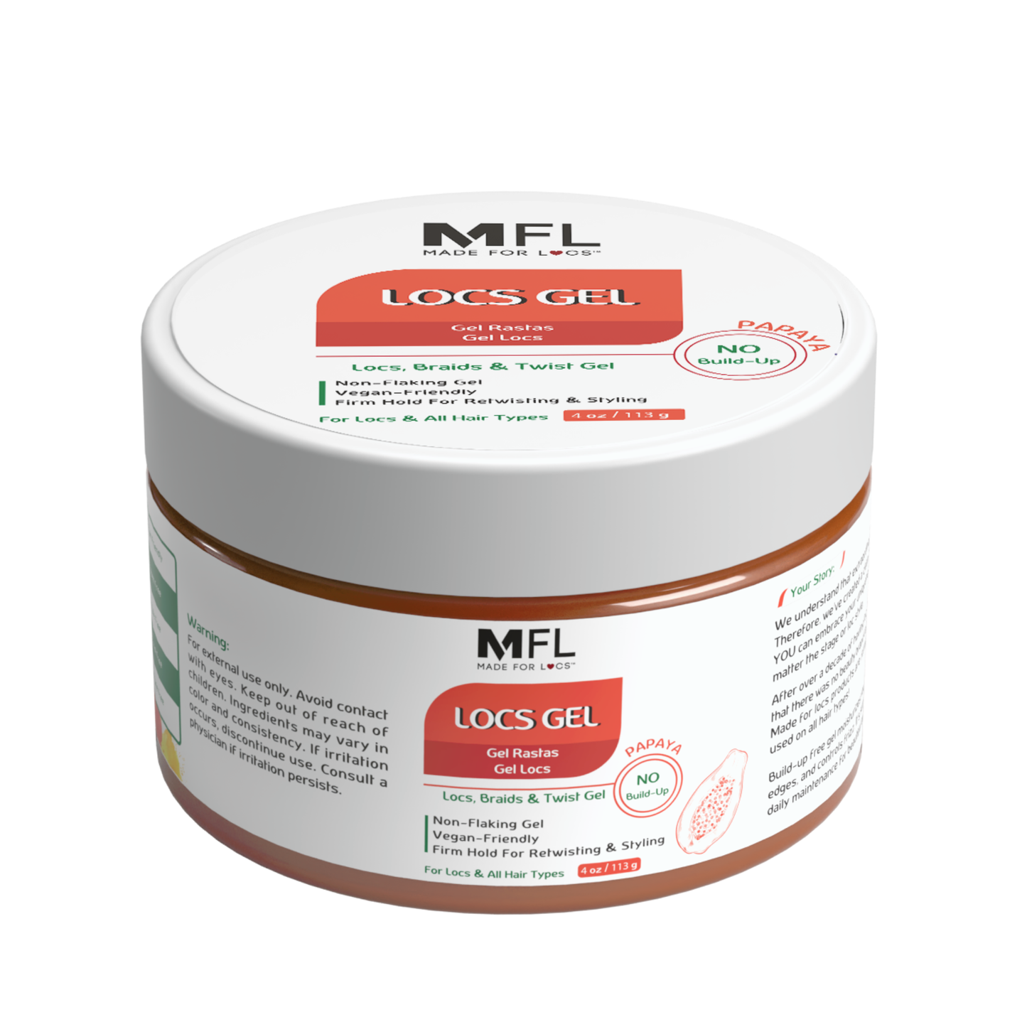 Locs, Braids & Retwisting Firm Hold Gel | 4 oz: Blueberry 118ml