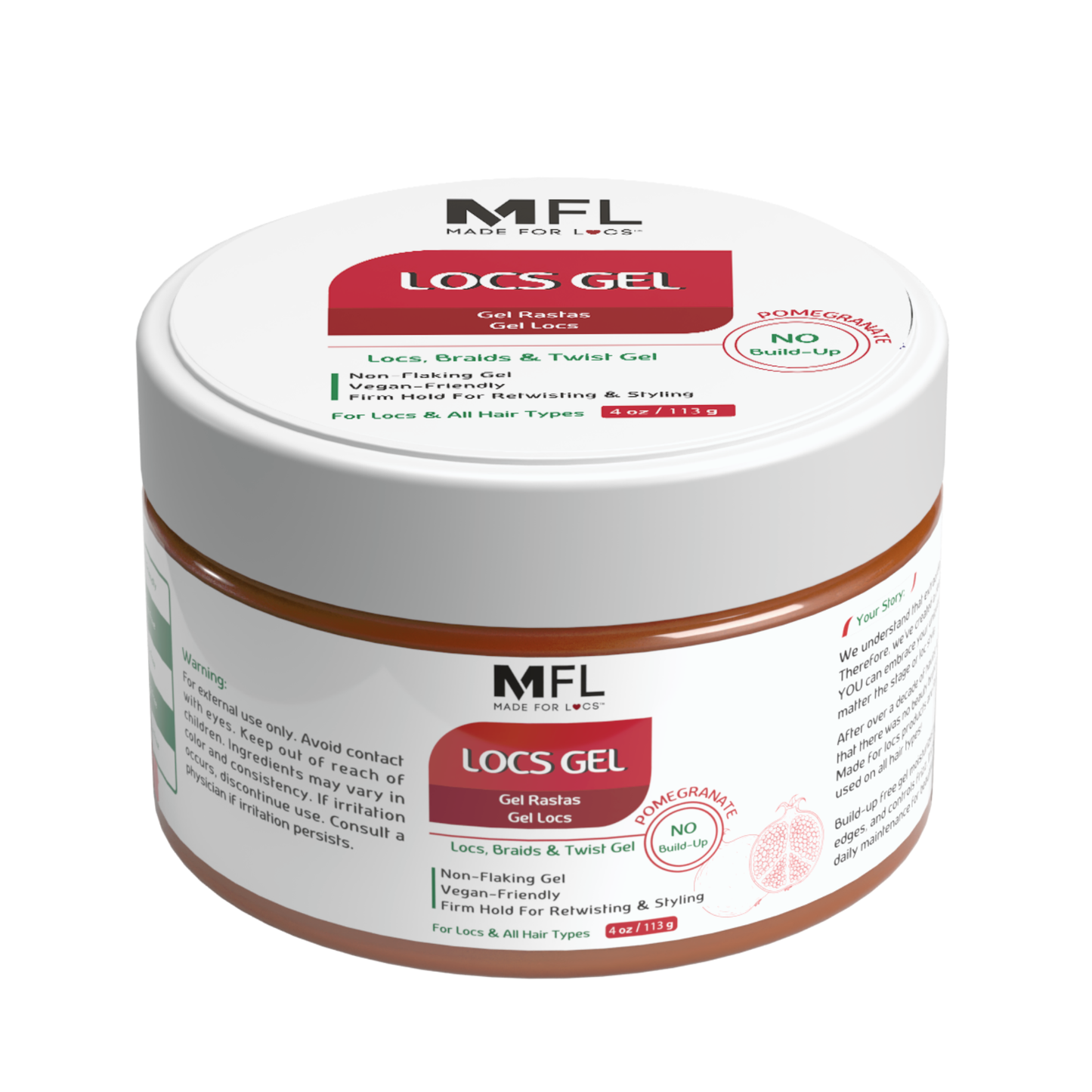 Locs, Braids & Retwisting Firm Hold Gel | 4 oz: Blueberry 118ml