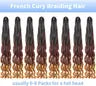 Alaleibaby 26 inch French Curly Braiding Hair 8 Pack Loose Wavy Spiral Curl Braids Crochet Hair Deep Wave Synthetic Extensions Pre Stretched Bouncy Braiding Hair