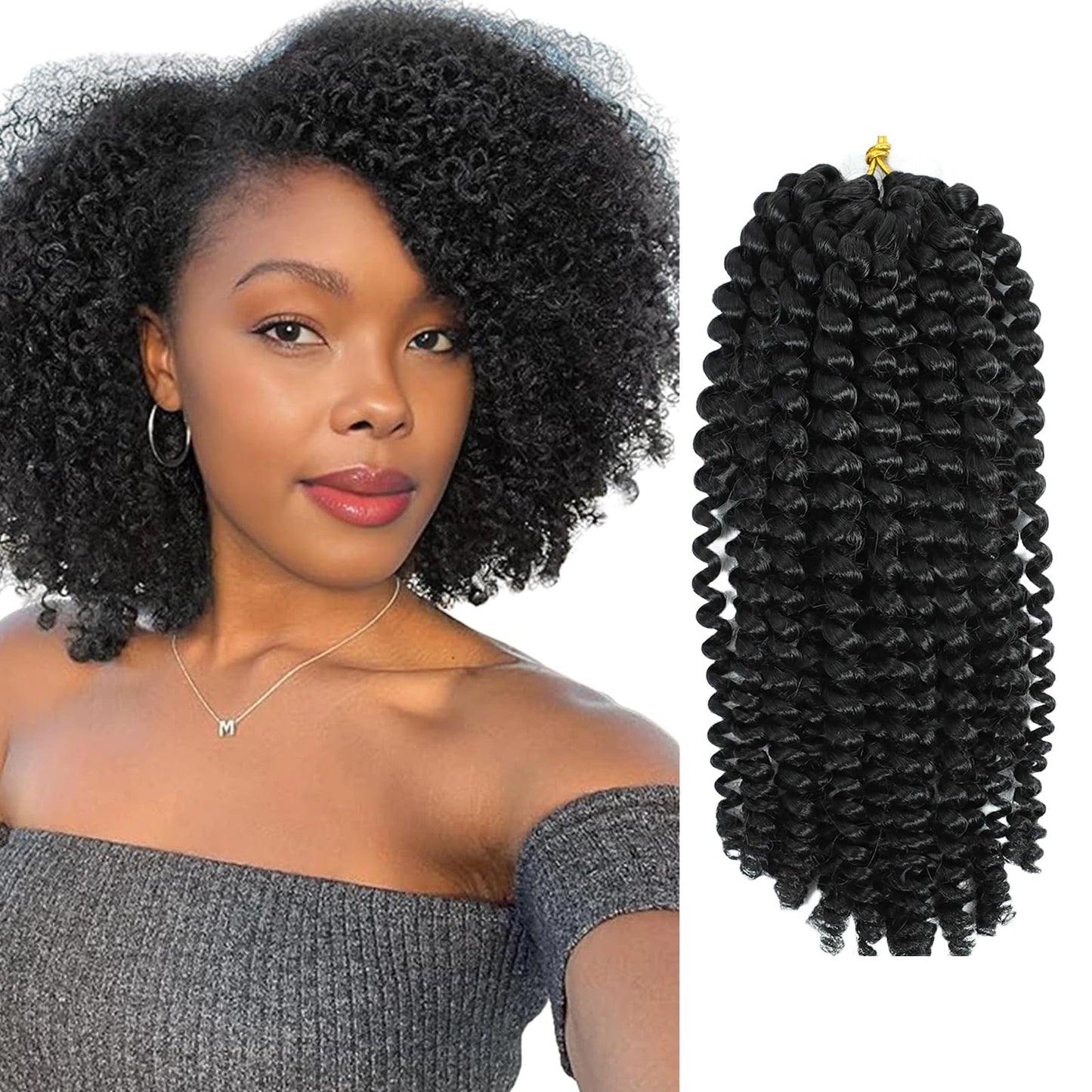 Kinky curly Crochet Hair 14 Inch Faux Locks Marlybob Crochet Hair twist For Women Short Curly Crochet Braids Hair Extension Jerry Curly Twist Hair Extensions