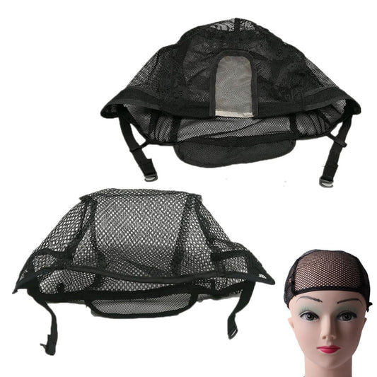 2 Pcs Mesh Weaving Wig Cap Adjustable U Part Wig Cap Breathable Lace Wig Cap for Wig Making