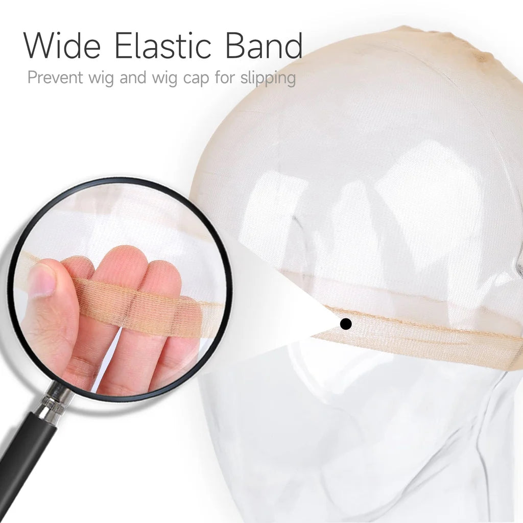 12Pcs HD Wig Cap for Lace Front Wig, Stretchy Wig Caps for Women, Invisible Wig Caps to Hold Wig in Place, Bald Cap for Wig, Thin and Transparent