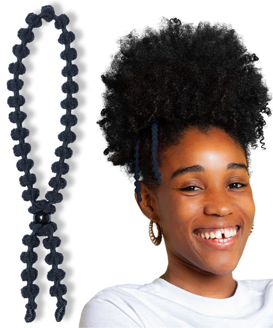 Bunzee Bands - Heavy Duty Large hair ties for Thick Hair | Curly Hair Accessories for Buns, Natural Hair, Locs, Braids, Dreadlocks, Puffs | Patented Adjustable Hair ties [1 Pack] - Various colours available