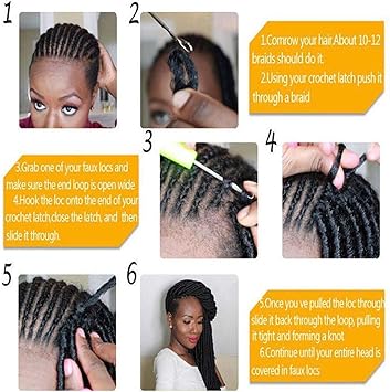 16" Goddess Crochet Braiding Hair Extensions Hairpieces with Wavy Curly Ends Faux Locs Hair Braids Crochet Locs for Women 16" 6 Bundles - Black mix Light Auburn