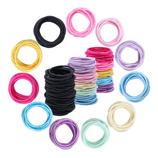 Baby Hair Ties 300 Pcs Multicolor Hair Bands Toddler Hair Ties for Girls and Kids Elastic Ponytail Holders (Diameter 2.5 cm)