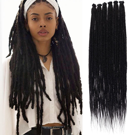 Samtress 20 Strands Synthetic Dreadlocks Extensions Thin Crochet Hair - Various colours