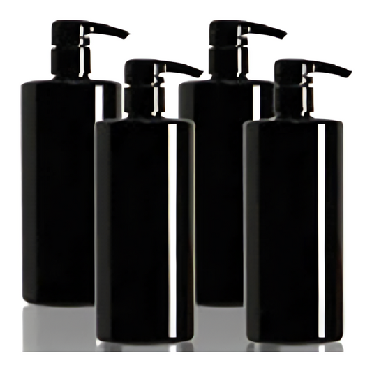 BLK- 700ML Pump Bottle for Shampoo, Empty Shampoo Pump Bottle, Plastic Cylinder with Lockdown-Leak Proof-Pumps