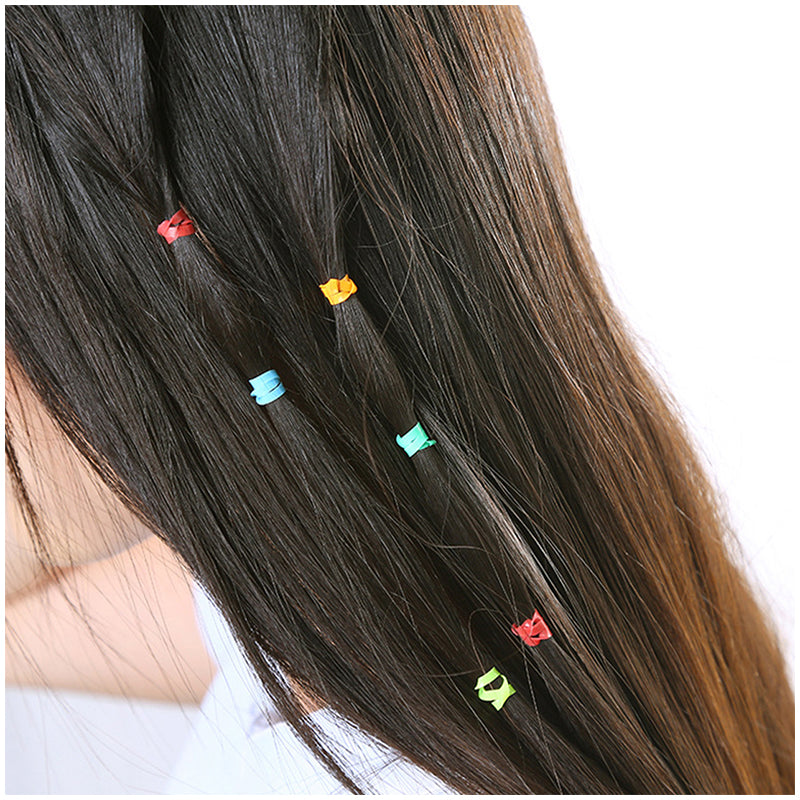 1000Pcs/Bag Disposable Elastics Hair Bands Girls TPU Rubber Ponytail Holder Band - Colour 4