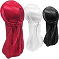 Hairizone Silky Durags 3 Pack for Men/Women Wave Headbands Black, White, Red