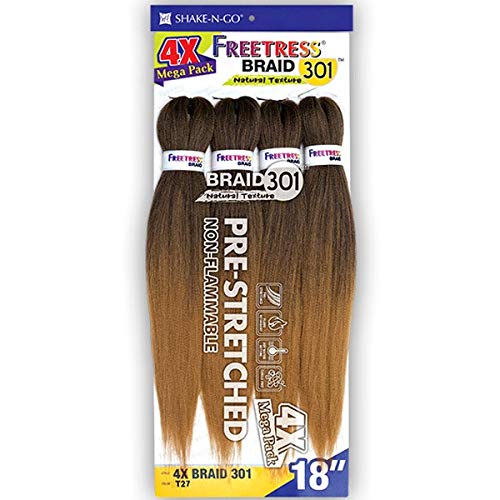 Freetress Synthetic Mega Pack Braid - 4X BRAID 301 18" (1B  black)